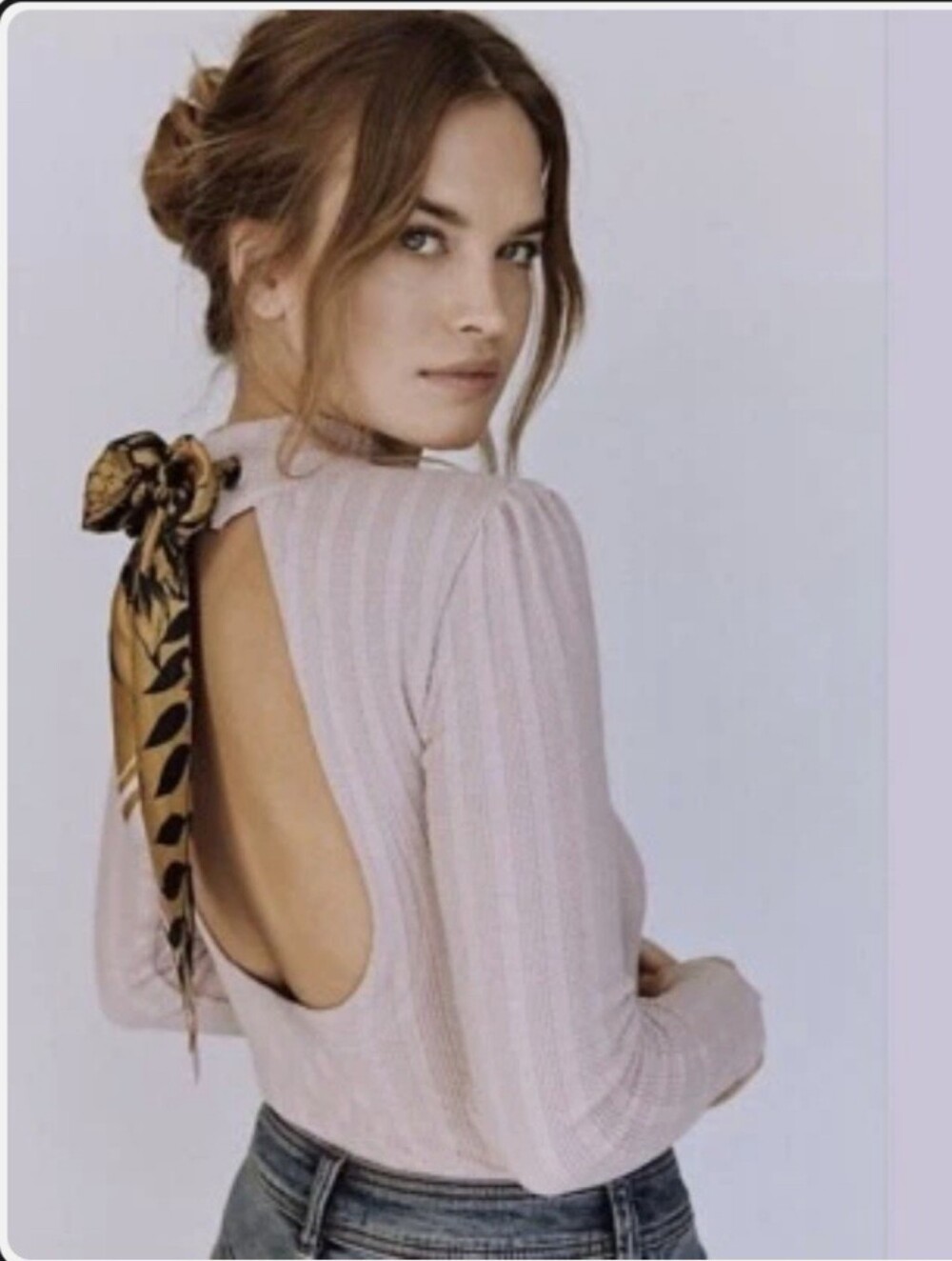 FREE PEOPLE NWOT Party in the Back Bow Top